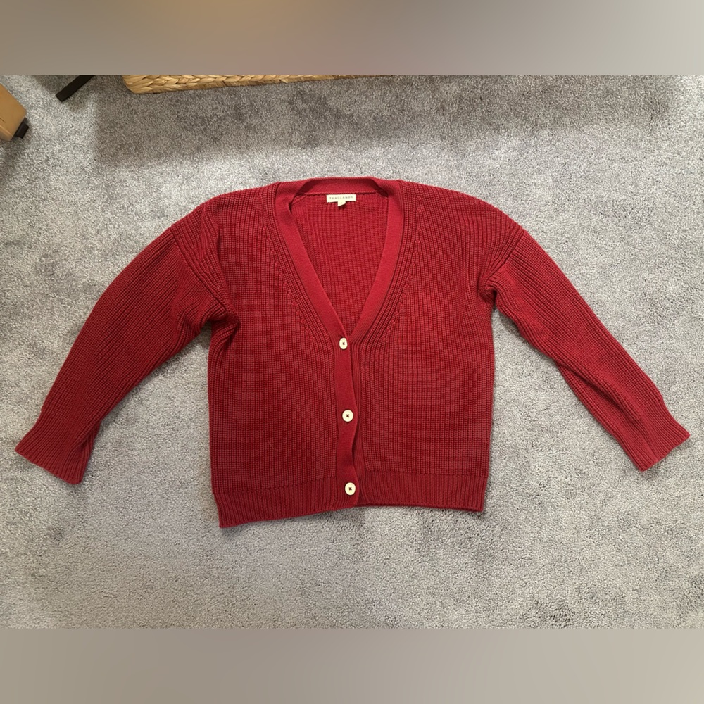 Tradlands Shelter Red Women's Cardigan Size S